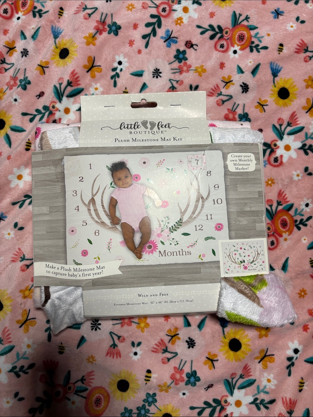 Baby Girl Milestone Blanket